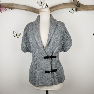 Tommy Hilfiger gray multi textured knit vest